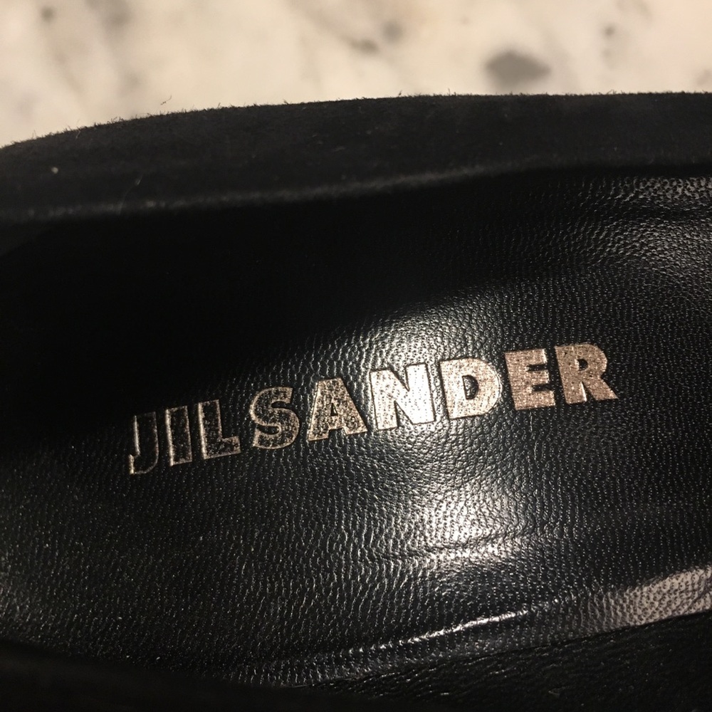 Jil Sander Black suede wooden block heel - Picture 8 of 8